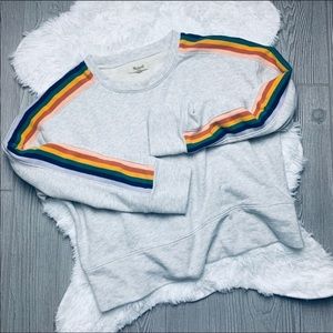 Madewell Rainbow Cropped Sweatshirt